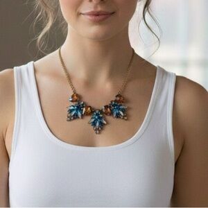 WA Studios Blue Swarovski Crystal Necklace